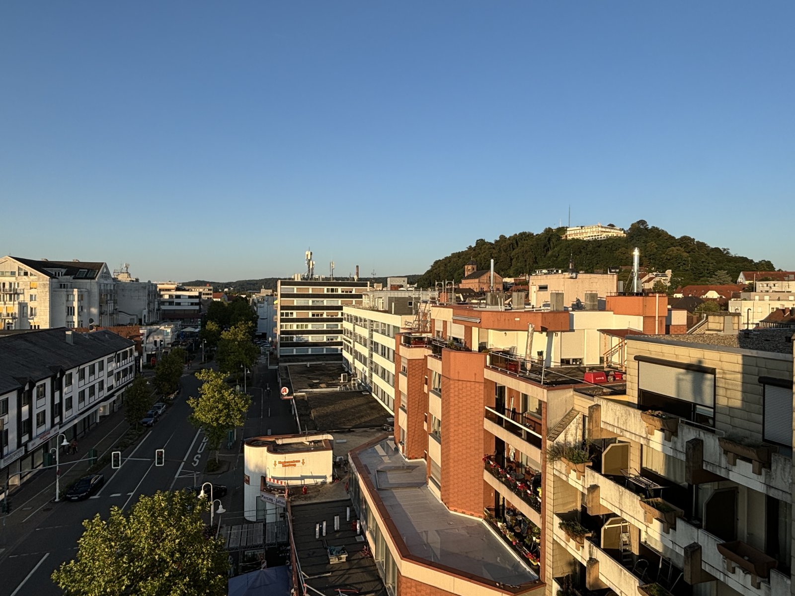 Dachterrasse mit Blick in die Innenstadt